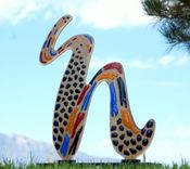 "Walk On The Wild Side" - Fused Glass Sculpture 1 small