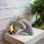Courtly Checked Florida Manatee Figurine With Tea Light Candle Hand Painted 3 small
