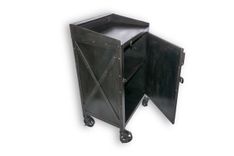 Reclaimed Oak And Steel Hostess Stand / Restaurant Furniture / Ready To Ship! 7 small