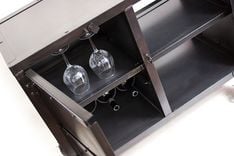 Small Industrial Media Wine Cabinet, Tv Stand, Liquor Cart 2 small