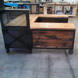 Custom Reception Desk Reclaimed Wood 8 small