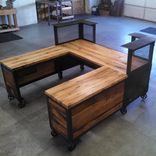 Custom Reception Desk Reclaimed Wood 10 small