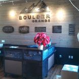 Reclaimed Wood And Steel Custom Cafe Booths & Reception Desks For Boulder Brands 4 small
