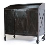 Industrial Steel Rolling Hostess Stand, Host Stand, Restaurant Furniture, Podium, Pos, Kiosk 2 small