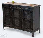Custom Wine Cellar Cabinets, Reclaimed Wood And Steel Cabinets, Hammered Copper Sink, Mini Fridge 1 small