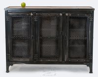 Custom Wine Cellar Cabinets, Reclaimed Wood And Steel Cabinets, Hammered Copper Sink, Mini Fridge 7 small