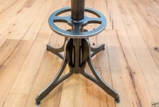 Bistro Table / Table Base / Cafe Table / Reclaimed Wood & Steel Table 2 small