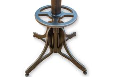 Bistro Table / Table Base / Cafe Table / Reclaimed Wood & Steel Table 1 small