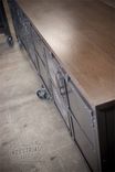 Custom 9' Industrial Rolling Media Cabinet, Modern Industrial Console Table, Accent Table 3 small