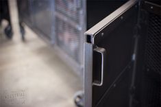 Custom 9' Industrial Rolling Media Cabinet, Modern Industrial Console Table, Accent Table 4 small