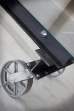 Modern Industrial Glass I-Beam Coffee Table With Casters, Coffee Table, Side Table, Glass Table 3 small