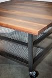 Custom Walnut & Steel Kitchen Island, Metal Kitchen Island, Industrial Kitchen Island 4 small