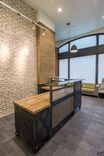 Custom L Shaped Reception Desk / Metal & Wood Desk / Reclaimed Beetle Kill Wood Top 4 small