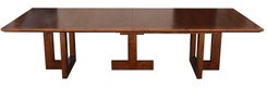 Mid-Century Modern Metro Extension Trestle Dining Table 6 small