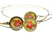 Green Chiyogami Bitty Bangles 1 small