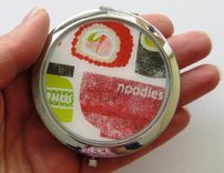 Double-Sided Compact Mirror With Custom Paper Design 2 small