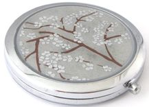 Double-Sided Compact Mirror With Winter Branches Design 2 small