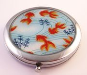 Double-Sided Compact Mirror With Japanese Koi Design 2 small