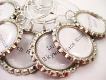 Upcycled Bottle Caps Star Wars Wine Charms In Set Of 8 5 small