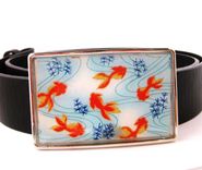 Resin Belt Buckle With Japanese Koi Design 1 small