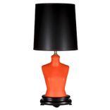 Unique Orange Woman's Torso Table Lamp 1 small