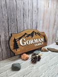 Routed Personalized Wood Family Name Sign 2 small