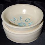 Cat Water And Food Bowl Feeding Set  Custom Made 3 small