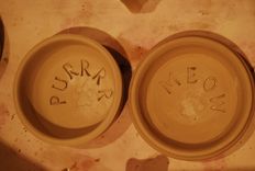 Cat Water And Food Bowl Feeding Set  Custom Made 6 small