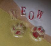 Cat Water And Food Bowl Feeding Set  Custom Made 7 small