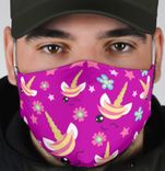 Adult Or Child Sized Unicorn Face Mask Reuseable Washable Adjustable Face Mask With 2 Free Filters 5 small