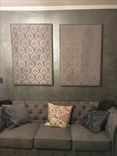 Custom Framed Fabric Wall Art / Wall Hanging | Handcrafted | 2 Piece Set 1 small