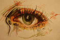 Metal Charm With Eye And Signature 2 small