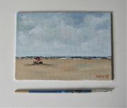 Original Beach Painting, 7" X 5", Seascape 1 small