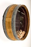 Wall Mounted Wine Bottle & Cork Display - Kala - Made From Napa Wine Barrels 4 small