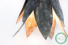 Wine Barrel Ring Pendant Light - Leaves - Retired Steel Ring Pendant Fixture 4 small