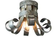 Wine Barrel Ring Pendant Light - Blossom - Made From Retired California Wine Barrel Rings 1 small