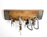 Wall Mounted Magnetic Key Holder - Habere - Made From Retired California Wine Barrels 1 small