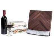Wine Barrel Cookbook Or Tablet Stand - Chevron - Made From Ca Wine Barrels 1 small