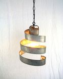 Wine Barrel Ring Pendant Light - Lavaliere - Made From Retired California Wine Barrel Rings 5 small