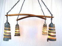 Wine Barrel Ring Chandelier - Intersect - Made From Retired California Wine Barrels 3 small