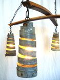Wine Barrel Ring Chandelier - Intersect - Made From Retired California Wine Barrels 5 small
