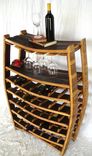 Large Wine And Glass Rack - Chablis - Made From Retired California Wine Barrels 4 small