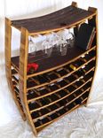 Large Wine And Glass Rack - Chablis - Made From Retired California Wine Barrels 6 small
