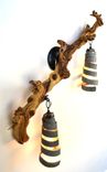 Grapevine And Wine Barrel Ring Vanity Light - Malvasia - Made From Retired Ca Grapevines 6 small