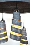 Wine Barrel Head Ceiling Light - Tripoli - Made From Retired California Wine Barrels 3 small