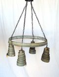 Wine Barrel Ring Chandelier - Bajan Celestial - Made From Retired Ca Wine Barrel Rings 6 small