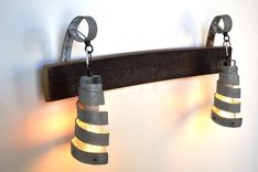 Barrel Ring Vanity Light - Elan - Made From Retired California Wine Barrel Rings 1 small