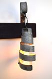 Barrel Ring Vanity Light - Elan - Made From Retired California Wine Barrel Rings 4 small