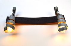 Barrel Ring Vanity Light - Elan - Made From Retired California Wine Barrel Rings 5 small
