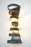 Wine Barrel Double Sconce - Farfalle - Made From Retired California Wine Barrel Rings 4 small